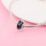 Europe Bracelet Charms 925 Sterling Silver Midnight Glass Beads