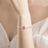 925 Silver Lavender Radiant Hearts Charm Bead for Jewelry Making