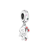 925 Sterling Silver Gingerbread Man Dangle Bead for Bracelet - Winter Charm