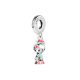 925 Sterling Silver Doll Hanbok Beads for Jewelry Making