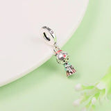 925 Sterling Silver Doll Hanbok Beads for Jewelry Making