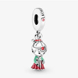 925 Sterling Silver Doll Hanbok Beads for Jewelry Making
