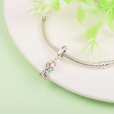 925 Sterling Silver Doll Hanbok Beads for Jewelry Making