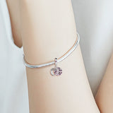 925 Sterling Silver Pave Feather Dangle Beads for Jewelry Making