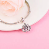 925 Sterling Silver Pave Feather Dangle Beads for Jewelry Making