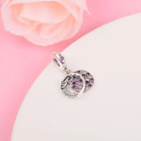 925 Sterling Silver Pave Feather Dangle Beads for Jewelry Making