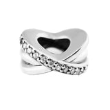 925 Sterling Silver Sparkling Lines Spacer Beads for Jewelry Making