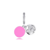 925 Silver Devoted Heart Charms Pendant Beads DIY Jewelry Making