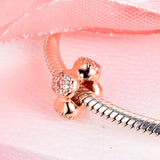 Europe Bracelet Rose Spacer Charm 925 Sterling Silver Beads