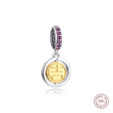 925 Sterling Silver Crystal Beads Lucky Charms
