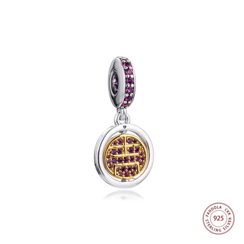925 Sterling Silver Crystal Beads Lucky Charms