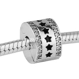 European Starry Formation Clip Charms 925 Sterling Silver Beads