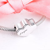 Two Hearts Charms DIY Beads 925 Sterling Silver Women Gift