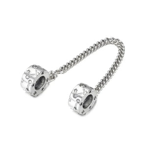 925 Silver Stars & Galaxy Safety Chain Beads for DIY Jewelry Making