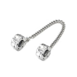 925 Silver Stars & Galaxy Safety Chain Beads for DIY Jewelry Making