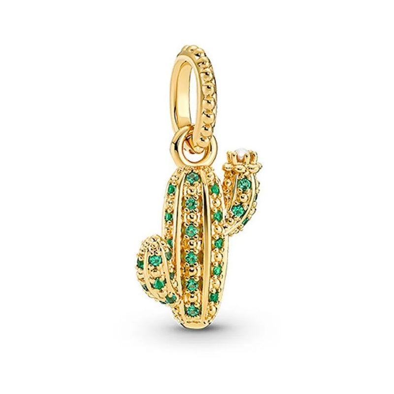 925 Silver Cactus Charm for Bracelets DIY Jewelry Making