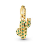 925 Silver Cactus Charm for Bracelets DIY Jewelry Making
