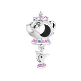 Mrs.Potts & Chip Dangle Charms 925 Silver DIY Beads