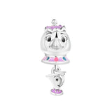Mrs.Potts & Chip Dangle Charms 925 Silver DIY Beads