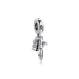 925 Sterling Silver Watering Can & Trowel Dangle Beads for Jewelry Making