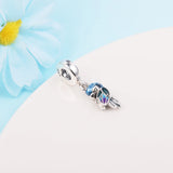 925 Silver Jungle Paradise Parrot Dangle Beads for Jewelry Making