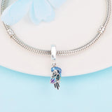 925 Silver Jungle Paradise Parrot Dangle Beads for Jewelry Making