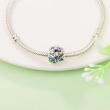 925 Silver Jungle Creatures & Leaves Charms Metal Beads for DIY Bracelets