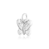 Butterfly Necklace Pendant 925 Sterling Silver Bangle Beads