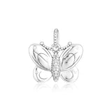 Butterfly Necklace Pendant 925 Sterling Silver Bangle Beads