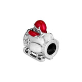 925 Sterling Silver Santa Rocketship Charm Beads for Jewelry Making