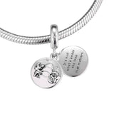 925 Silver Snowy Scene Dangle Charm Metal Beads