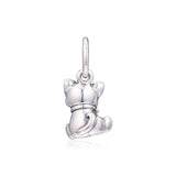 925 Silver Sweet Cat Dangle Charm for Bracelet