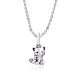 925 Silver Sweet Cat Dangle Charm for Bracelet