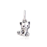 925 Silver Sweet Cat Dangle Charm for Bracelet
