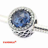 925 Sterling Silver Radiant Hearts Bead with Moonlight Crystal