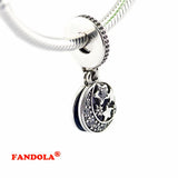 Night Sky Beads with Midnight Enamel for European Charms Bracelets
