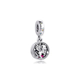 925 Silver Unicorn Double Dangle Bead for Charm Bracelets