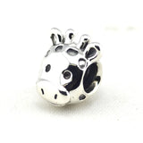925 Sterling Silver Giraffe Bead for European Charm Bracelets