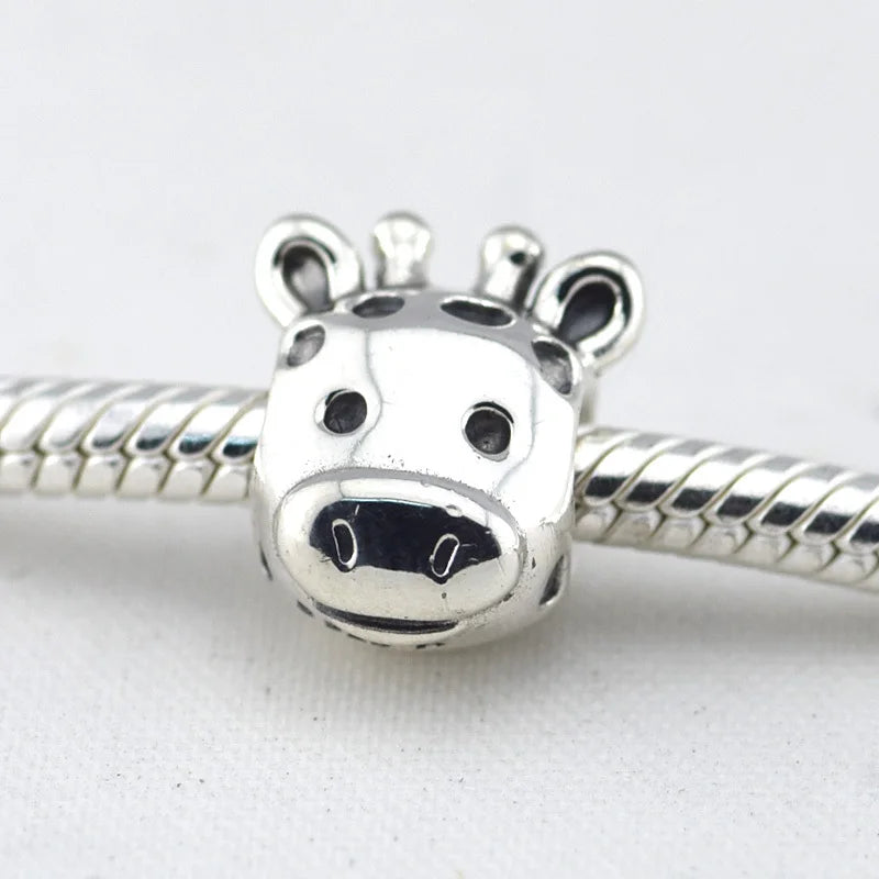 925 Sterling Silver Giraffe Bead for European Charm Bracelets