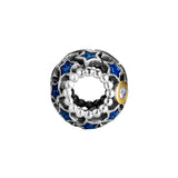 Night Sky Openwork Beads Enamel 925 Sterling Silver Charms Bracelets