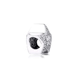 Sterling Silver Pave Wishing Star Bead for Bracelets