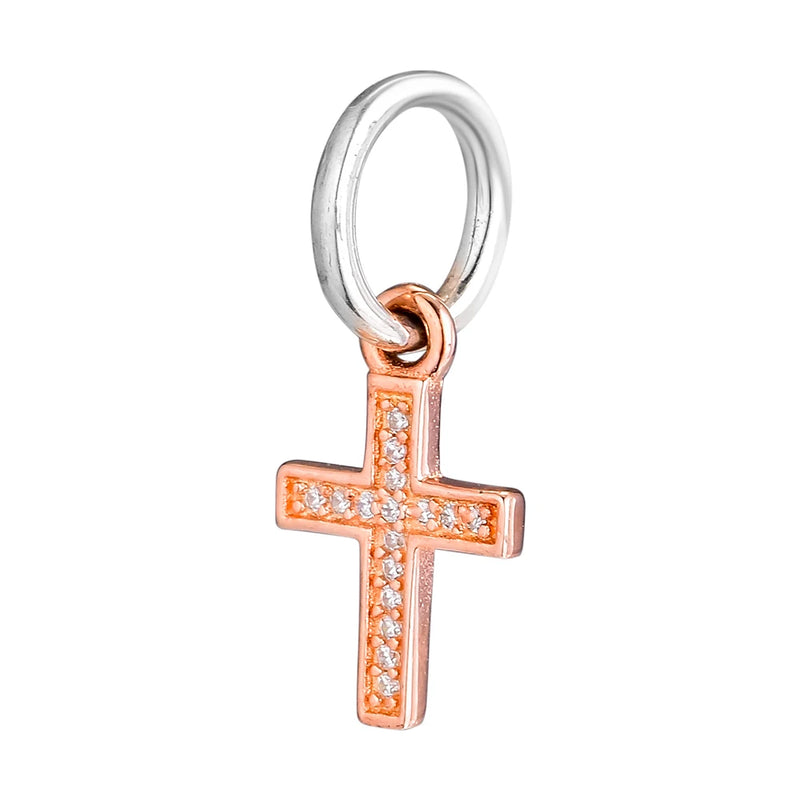 Symbol of Faith Beads with Rose Plated Silver Jewelry