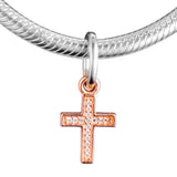 Symbol of Faith Beads with Rose Plated Silver Jewelry