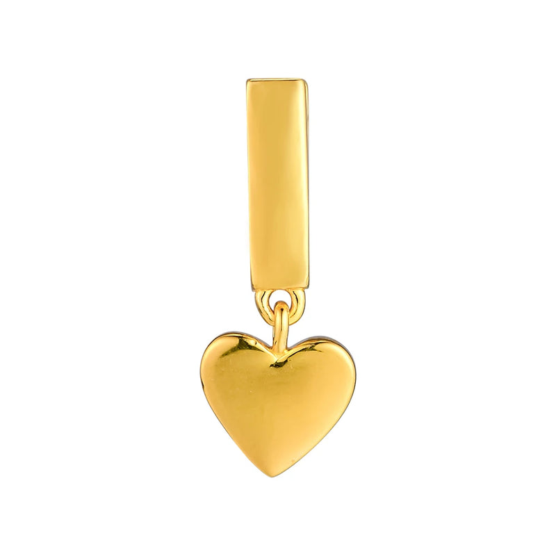 925 Sterling Silver Floating Heart Clip Charm Bead for Women