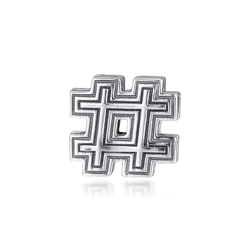 Europe Reflexions Bracelet Hashtag Charm 925 Sterling Silver DIY Making