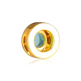 Shine Reflexions Green Circle Clip Charm 925 Sterling Silver Bead DIY
