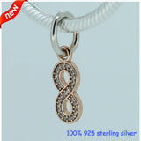 925 Silver Beads Infinity Charm Bracelet Dangle Charms DIY Jewelry