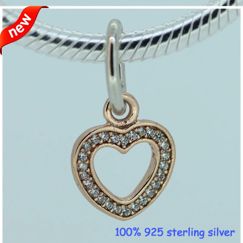 925 Silver Love Dangle Charms for Bracelet