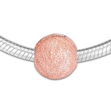 Rose Matte Brilliance Clip Charm Sterling Silver