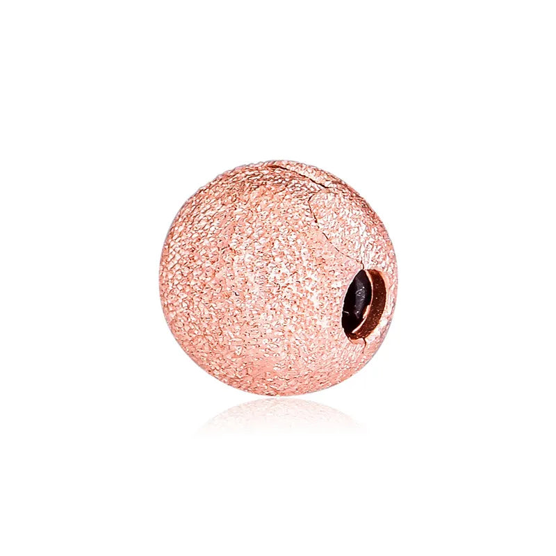 Rose Matte Brilliance Clip Charm Sterling Silver
